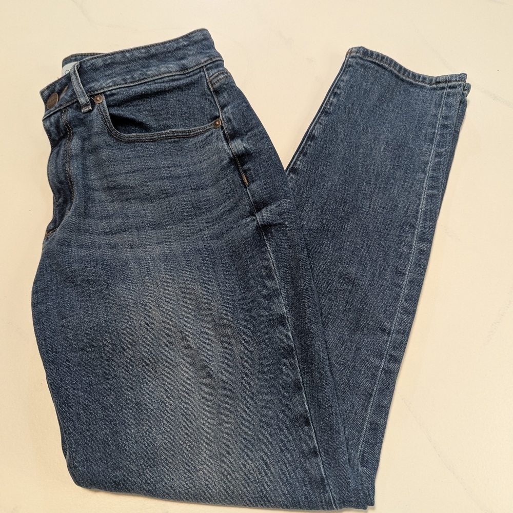 Loft Outlet Curvy Skinny Jeans Women's Size 6 Mid-rise Blue Stretch Denim